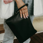 OiOi - Nappy Changing Pouch - Black Vegan Leather