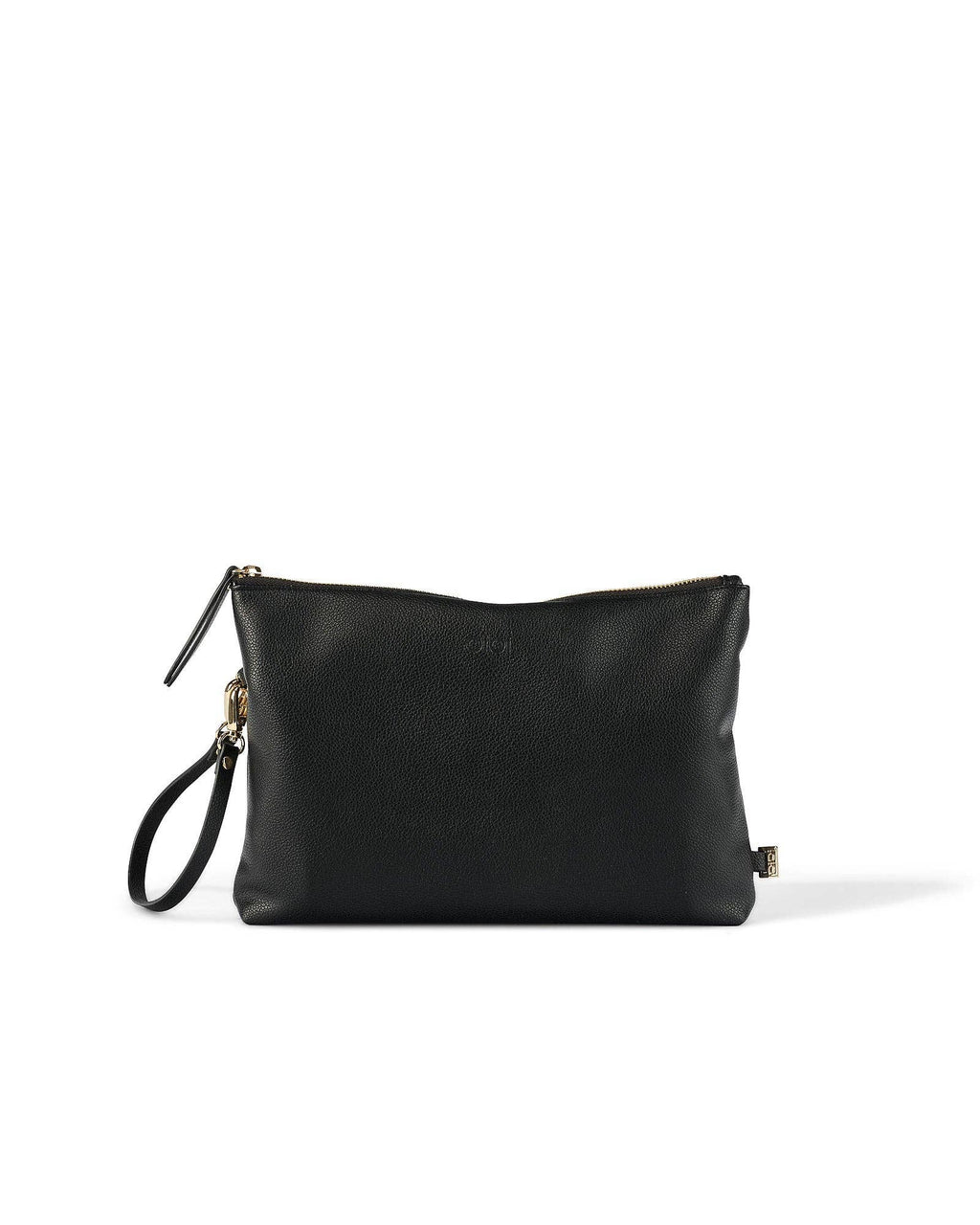 OiOi - Nappy Changing Pouch - Black Vegan Leather