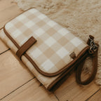 OiOi - Change Mat Clutch - Beige Gingham