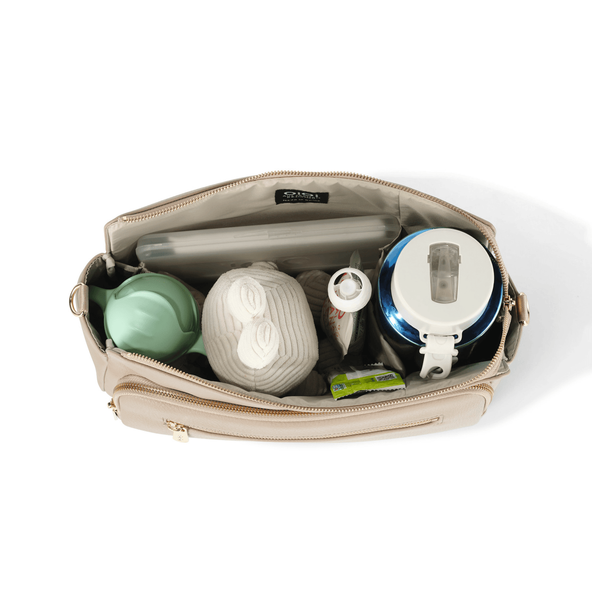 OiOi - Multitasker Pram Caddy 2.0 - Oat Vegan Leather