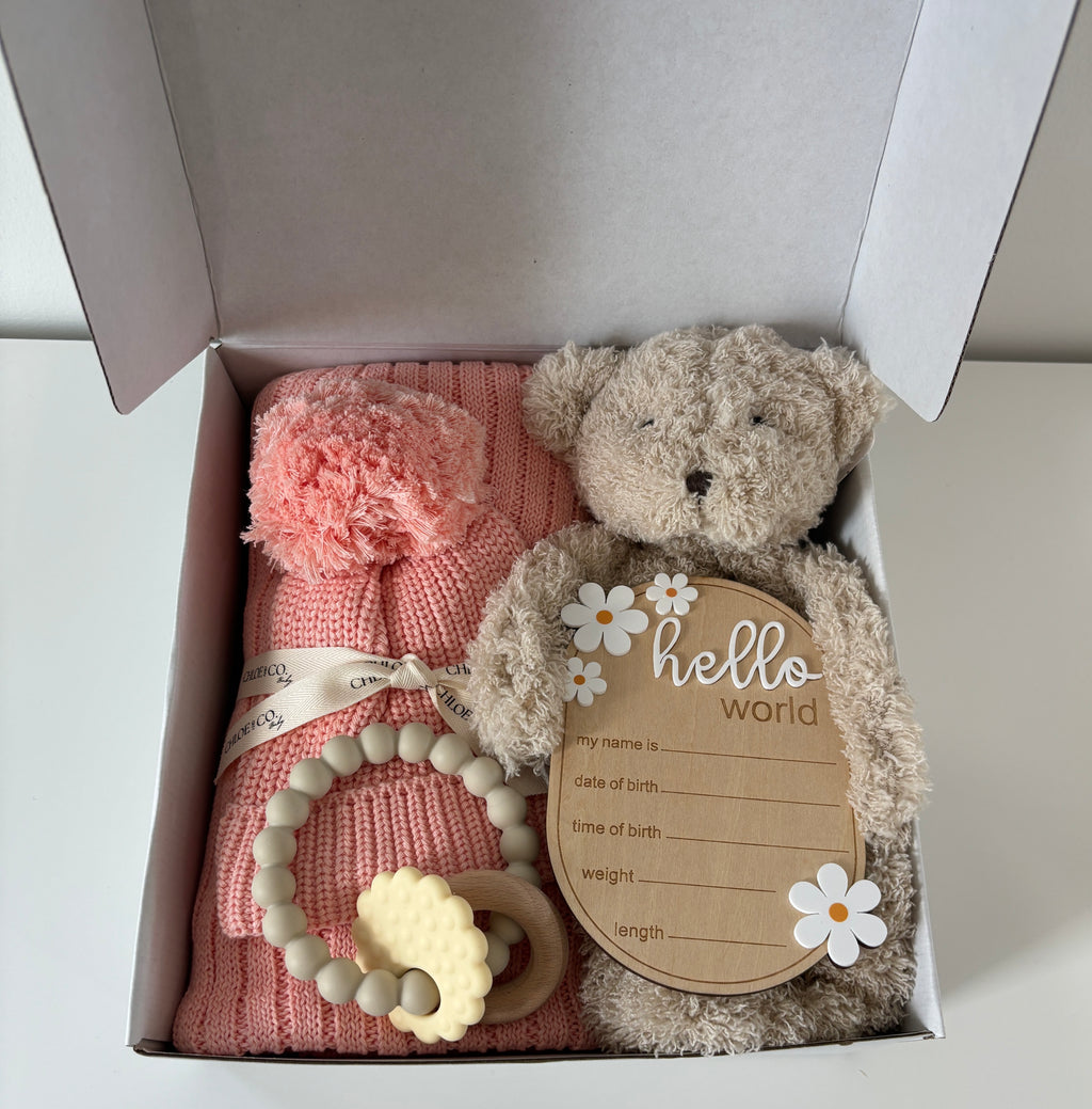 Deluxe Baby Gift Box (Peachy/Pink)