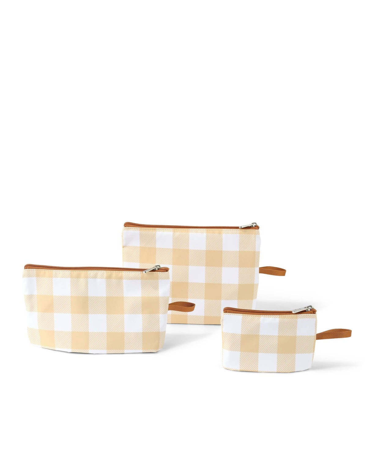 OiOi - Packing Pouch Trio - Gingham Beige